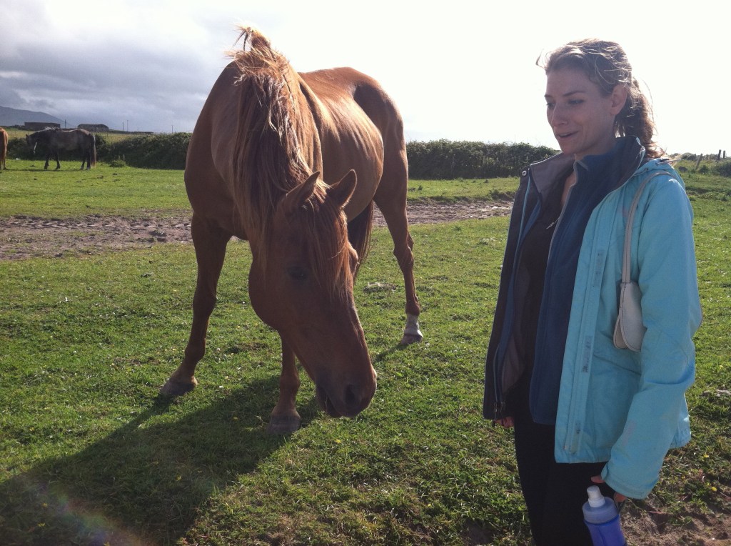 I was feeling unnerved by being so close to a large animal. I did not realize he was lifting his head towards me.