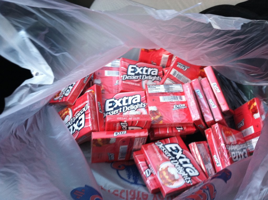 My favorite Valentine's Day gift: a year's supply of my favorite, discontinued flavor of gum. Thanks, Dad. (In case you're wondering, it has lasted me a year.)