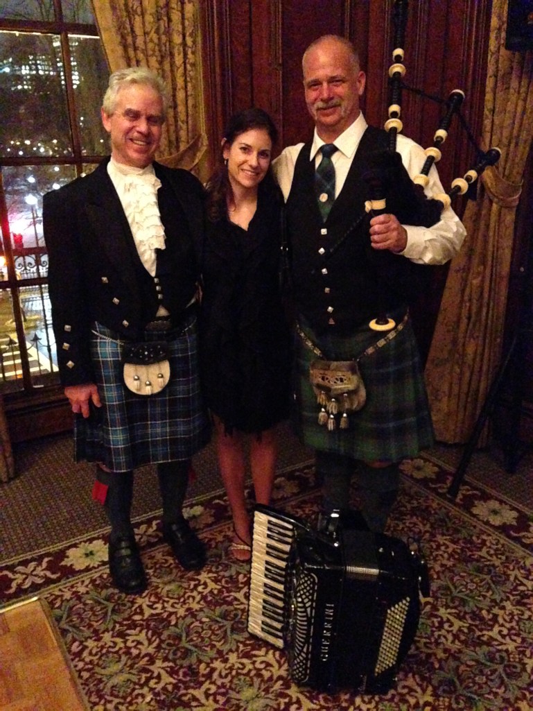 A hot mess can go unnoticed when bagpipes are involved. 