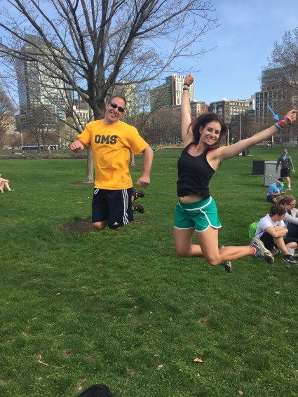 After walking 20 miles, the obligatory jumping photo